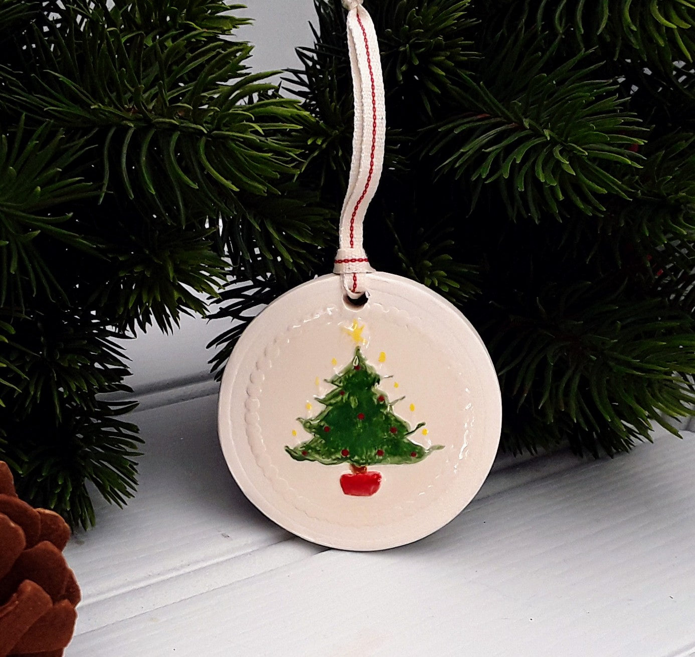 Handmade & hand-painted Xmas tree decoration