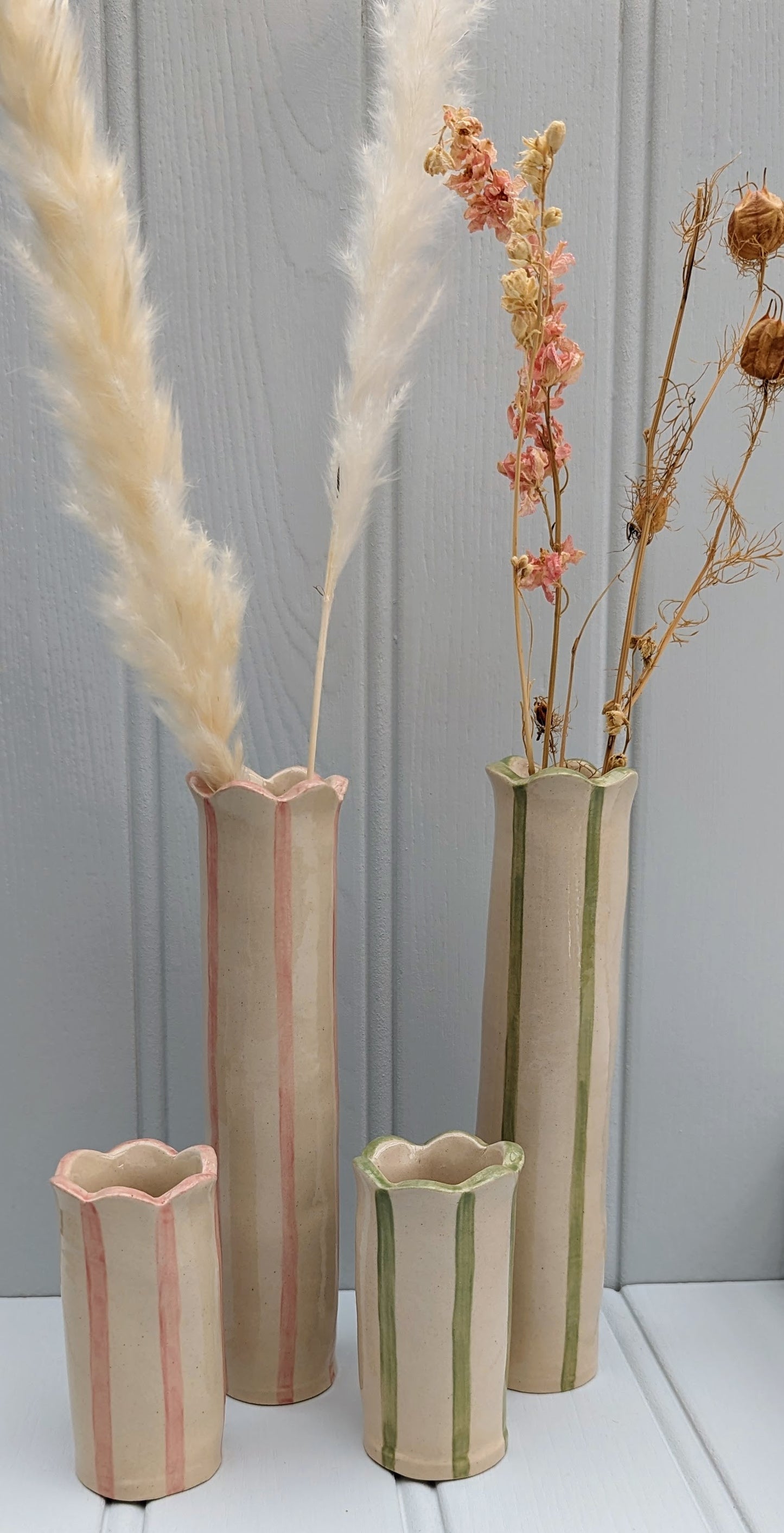 Tall & short Sea Lavender vase for comparison