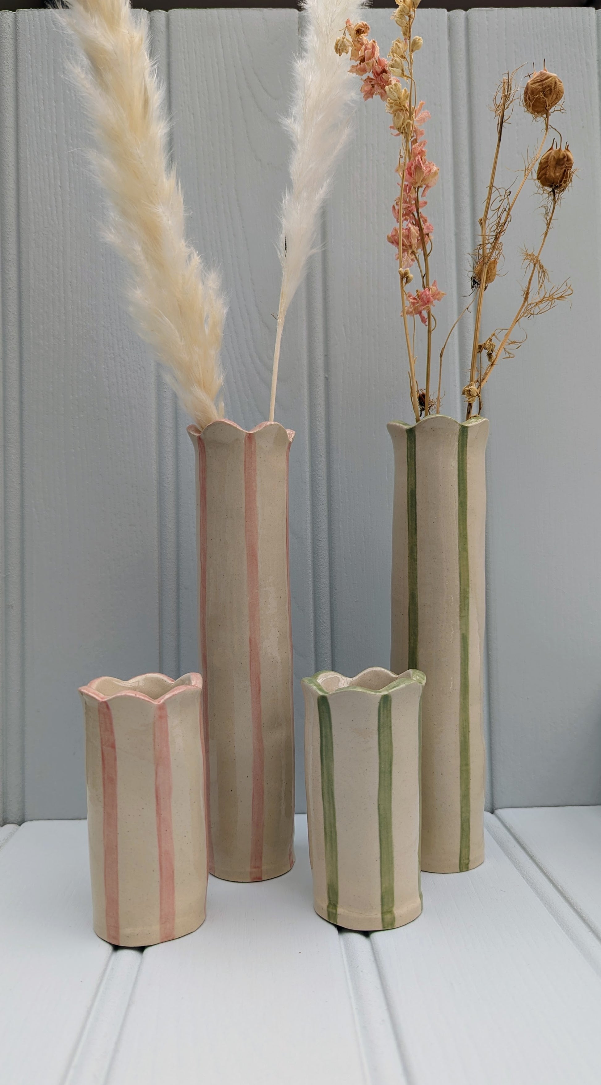 Tall & Short Sea Lavender vases