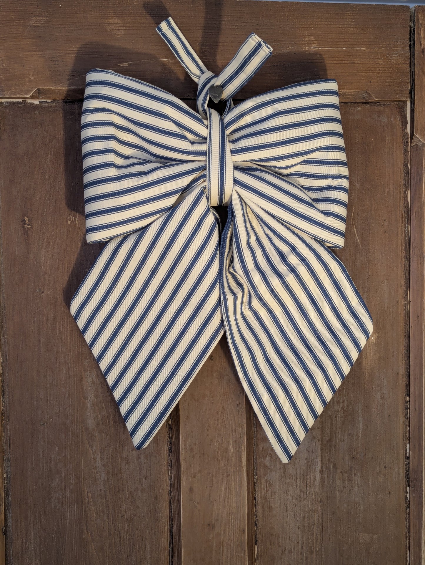 Navy Devon stripe bow