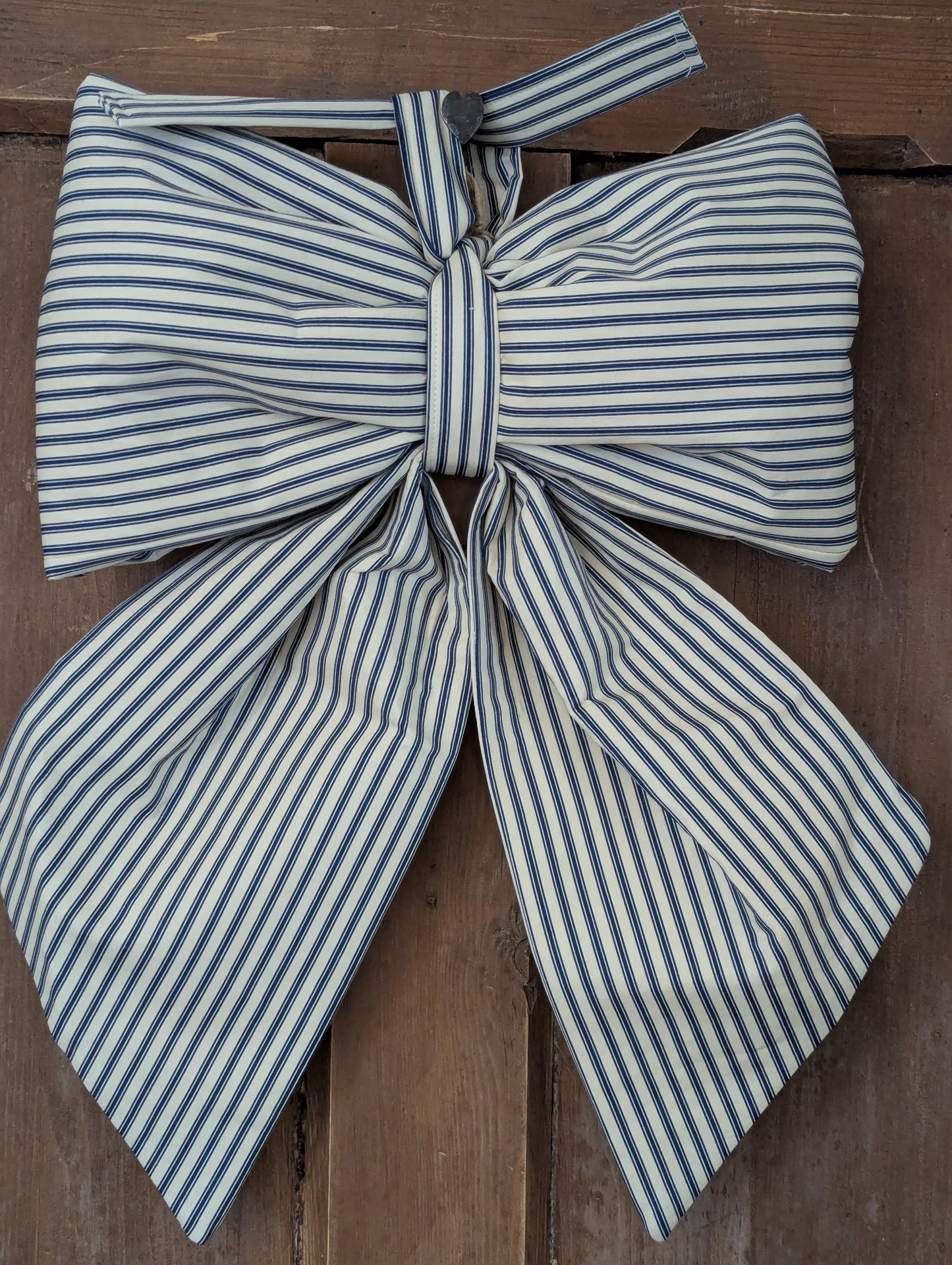 Navy Dorset stripe bow
