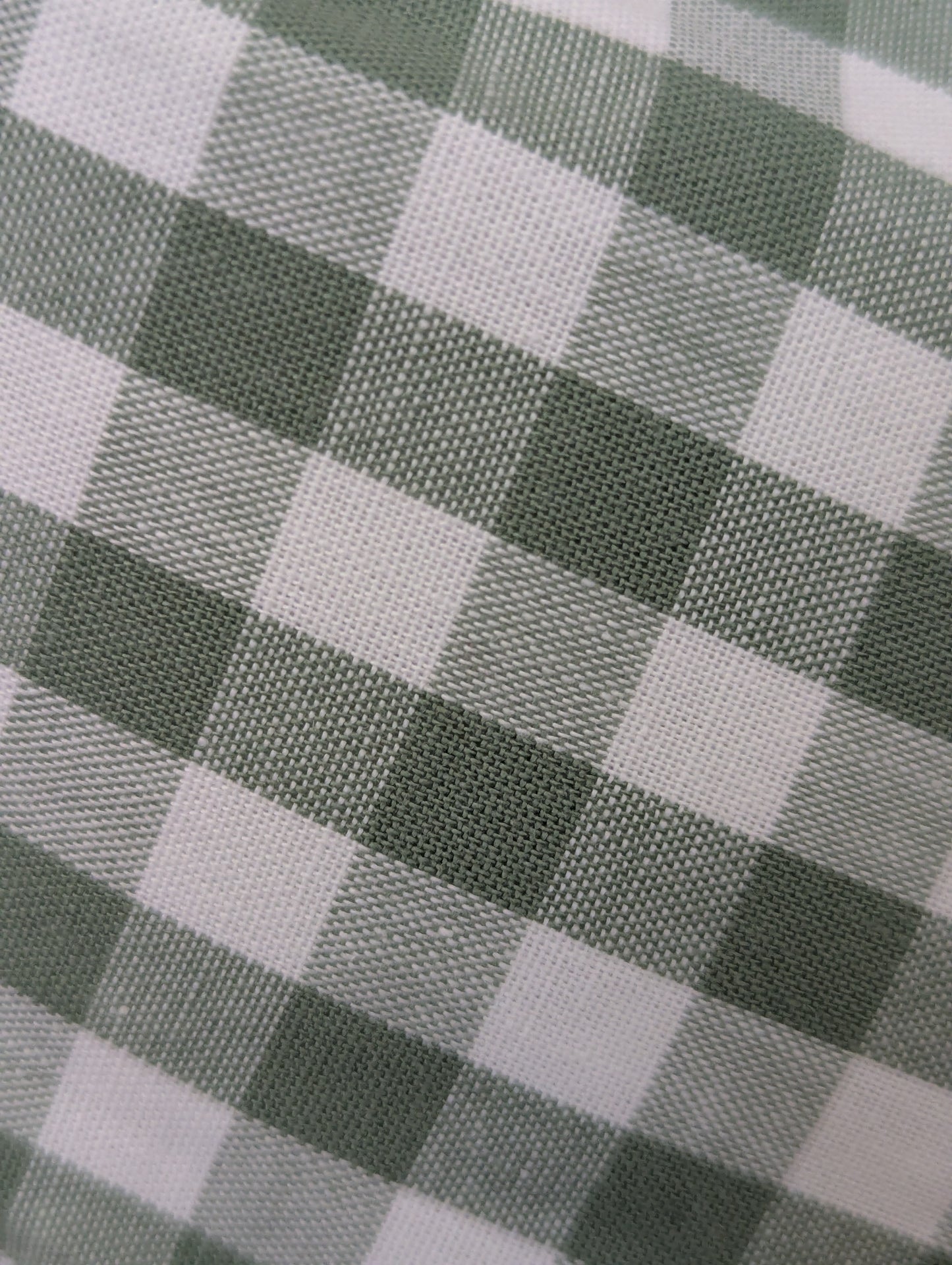 Sage green gingham