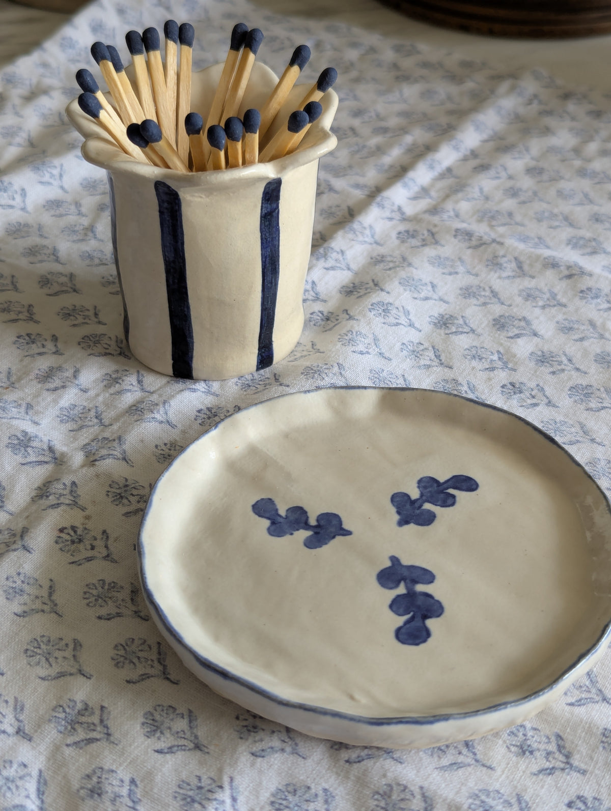 Dish with sprig design